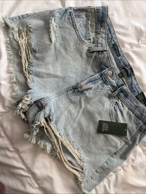 WILD FABLE Light Wash Distressed Denim Shorts